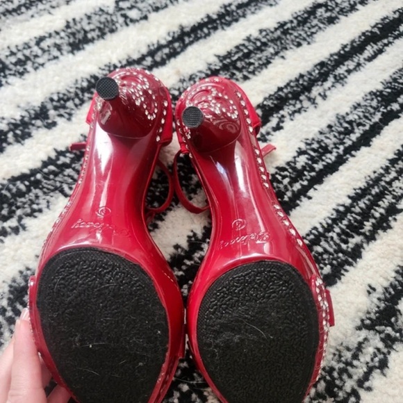 Delicacy Red Rhinestone Heels - Picture 4 of 5